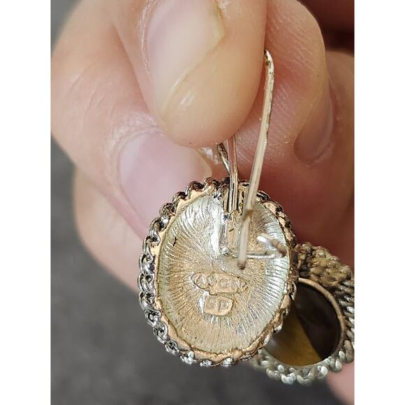 Vintage Avon Tiger's Eye Dangle Earrings‎ - Picture 5 of 5